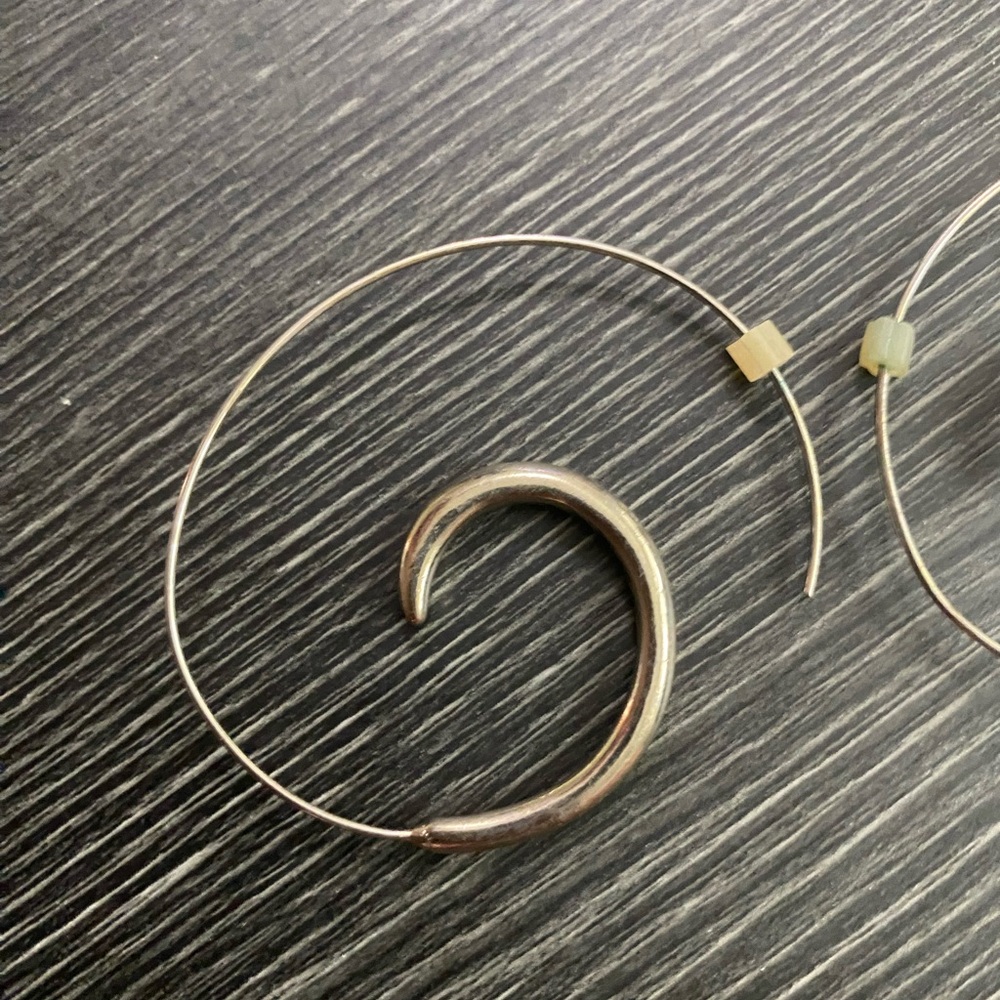 Delicate  swirl silverTone Hoop Earrings - Women Jewelry